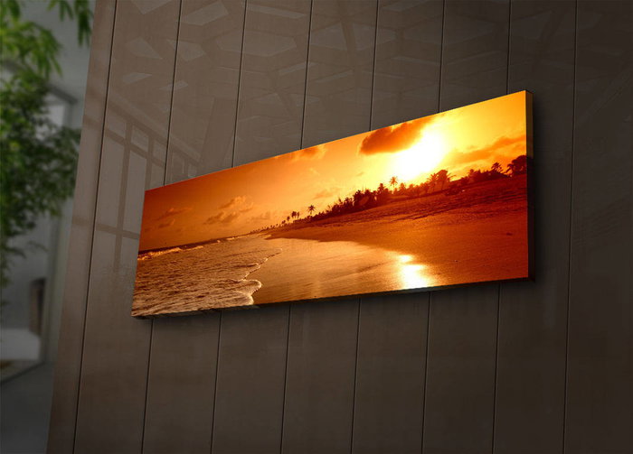 Wallity Cuadro Decorativo en Lienzo Iluminado con LED 30 x 90 cm